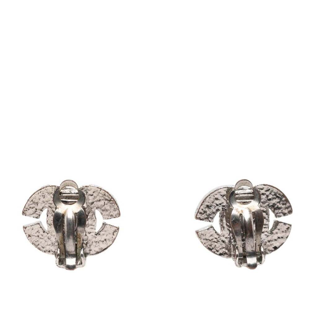 CHANEL Silver Logo Earrings - Picture 2 of 3